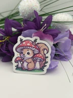 Cute Mushroom Squirrel Kawaii Vinyl Sticker
