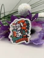 Cute Bunny Powered By Carrots Vinyl Sticker