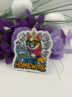 AI Did My Homework Funny Corgi Laptop Sticker