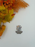 Cute Corporate Cat Climbing Ladder Vinyl Sticker