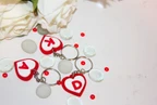 Personalized 3D Printed Heart Keychain with Initial