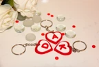 Personalized 3D Printed Heart Keychain with Initial