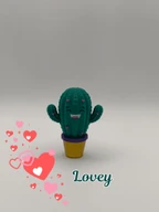 Cute Kawaii Cactus Figures 3D Printed Hand Painted Collection Mini Desk Decor