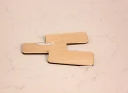 Wooden Name Badges Blank Pin Back Tags