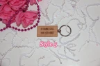 Personalized Wooden Keychain Custom Engraved Name Tag
