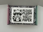 Raccoon Bathroom Sign "Please Flush only Toilet Paper"