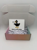 Funny Duck Bathroom Sign "Have a nice poop"