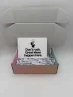 Funny Acrylic Bathroom Sign - Don't rush. Great ideas happen here