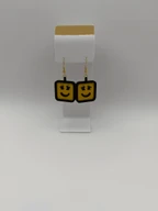 3D Printed Smiley Face Dangle Earrings