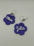 Personalized Hibiscus Keychain 3D Printed Floral