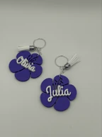Personalized Hibiscus Keychain 3D Printed Floral