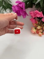 YouTube NFC Keychain 3D Printed Social Media Key Ring