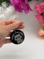Kawaii Raccoon Acrylic Keychain I Regret Everything
