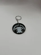 Mentally Offline Bunny Acrylic Keychain
