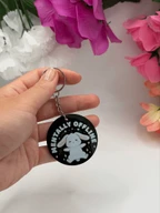 Mentally Offline Bunny Acrylic Keychain
