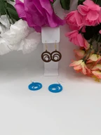 Geometric Spiral Dangle Earrings 3D Printed