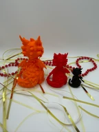Cute Baby Dragon Figurine 3D Printed PLA Statue