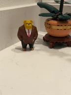 Bulldog Business Suit Figure 3D Printed Desk Collectible