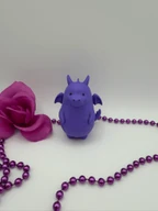 Cute Potato Dragon Set - 3D Printed Fantasy Dragon Figurine & Keychain