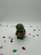Cute Turtle Figurine Hand-Painted 3D Printed Decor