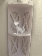 Abstract Flowing Fox Sculpture - Modern Organic Wave Art 3D Print Decor