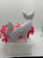 Abstract Flowing Fox Sculpture - Modern Organic Wave Art 3D Print Decor
