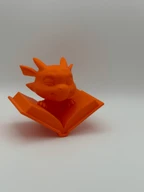 Cute Chibi Dragon in Open Book - 3D Printed Figure
