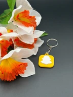 Snapchat NFC Keychain 3D Printed Ghost Key Ring