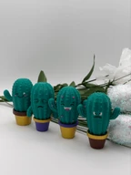 Cute Kawaii Cactus Figures 3D Printed Hand Painted Collection Mini Desk Decor