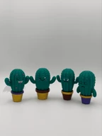 Cute Kawaii Cactus Figures 3D Printed Hand Painted Collection Mini Desk Decor