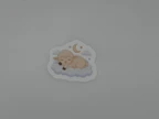 Pastel Kawaii Sleeping Lamb Cloud Sticker - Cute Moon Die Cut Decal