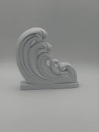 Ocean Wave Art Print Decor Sculpture