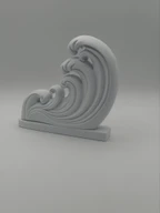 Ocean Wave Art Print Decor Sculpture