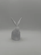 Modern Rabbit Art 3D Printed Sculpture