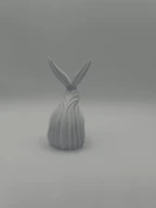 Modern Rabbit Art 3D Printed Sculpture