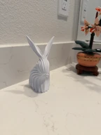 Modern Rabbit Art 3D Printed Sculpture