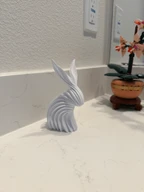 Modern Rabbit Art 3D Printed Sculpture