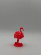 Floral Flamingo Decor Figure 3D Printed Sculpture