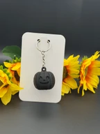 Jack O Lantern Pumpkin Keychain, 3D Printed Halloween Charm
