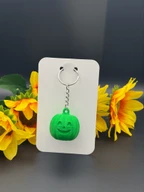 Jack O Lantern Pumpkin Keychain, 3D Printed Halloween Charm