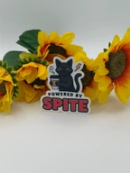 Black Cat Powered By Spite Sticker