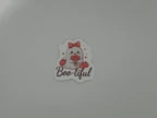Cute Boo-tiful Ghost Sticker with Pumpkins