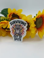 Surviving Out of Spite Possum Sticker