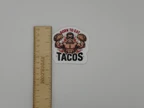 Funny Taco Gym Sticker Born to Eat Tacos Decal