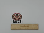 Funny Taco Gym Sticker Born to Eat Tacos Decal