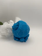 Blue Crystal Dragon 3D Printed Figure, Fantasy Dragon Decor, PLA Sculpture