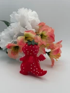 Strawberry Dinosaur 3D Printed PLA Figure, Hand-Painted