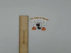 Kawaii Halloween Vinyl Sticker - Ghost Cat Too Cute to Spook