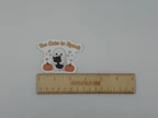 Kawaii Halloween Vinyl Sticker - Ghost Cat Too Cute to Spook