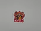 Funny Taco Vinyl Sticker - Powered By Tacos Die Cut Decal